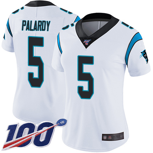 Carolina Panthers Limited White Women Michael Palardy Road Jersey NFL Football #5 100th Season Vapor Untouchable